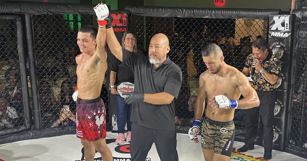 X-1 67 Battle at the Barracks 11 results from 604 Ale House in Schofield Hawaii. Kamalei Hassett retains the X-1 featherweight title. Full fight results and finishes.