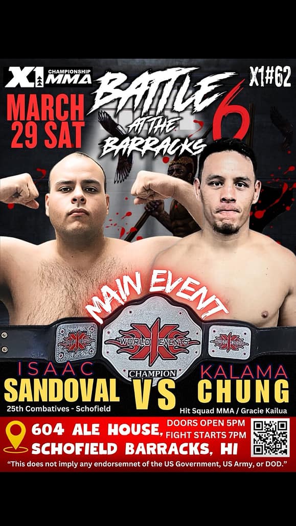 1. X1#62 - Isaac Sandoval vs. Kalama Chung Large
