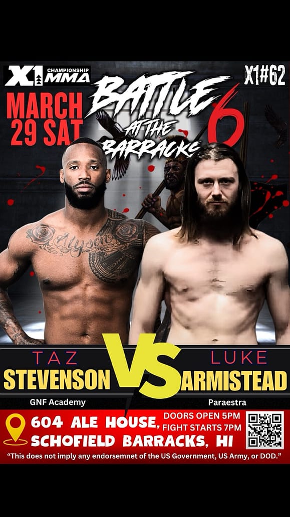 4. Taz Stevenson vs. Luke Armistead Large