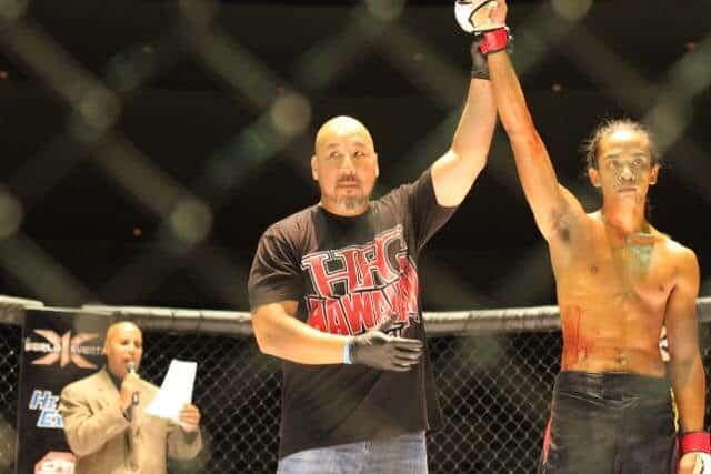 Joe Manuia defeated Devin Yamada via doctor stoppage (cut over eye)